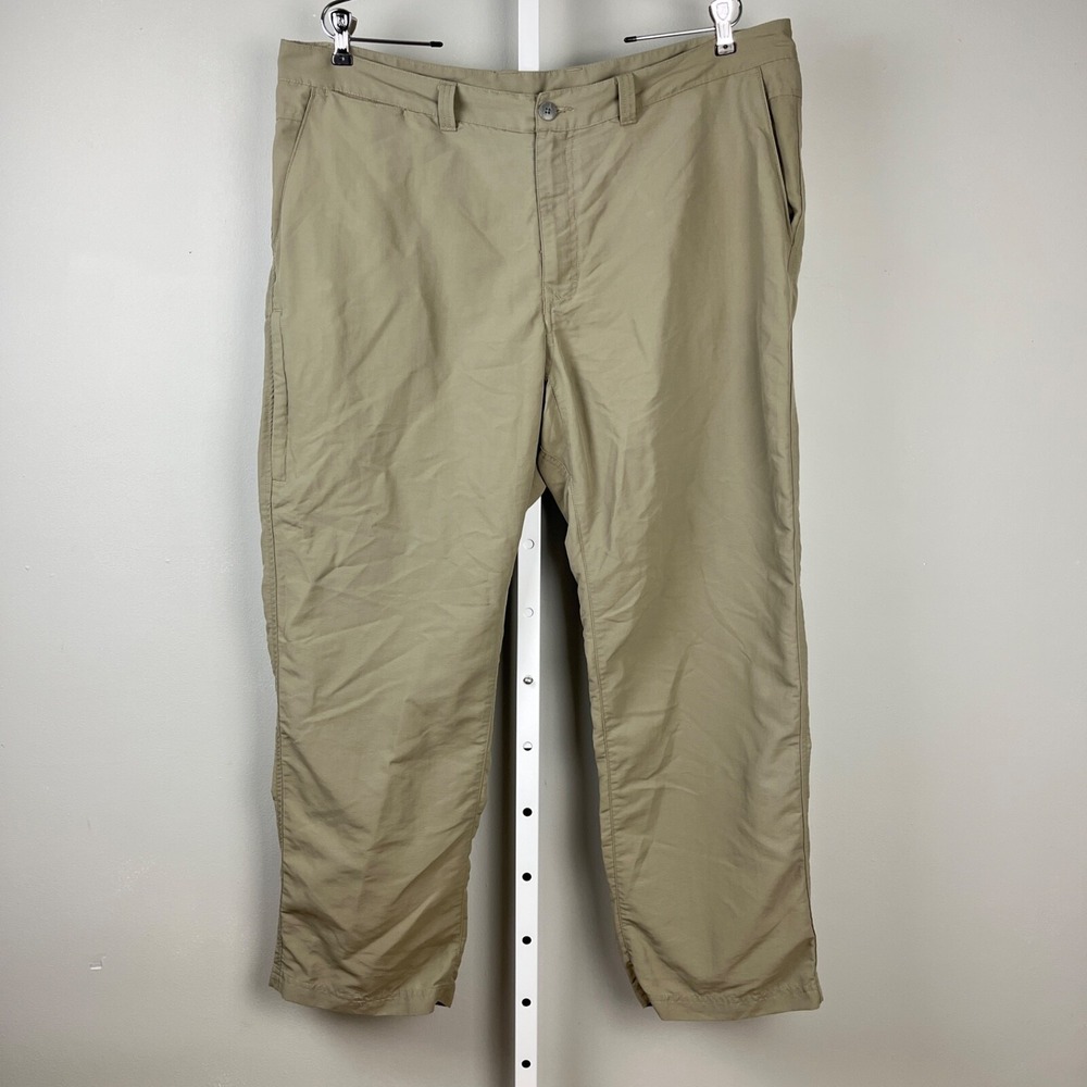 REI Hiking Pants Mens Size 40x30 Green Gray Sage 100% Nylon Outdoors